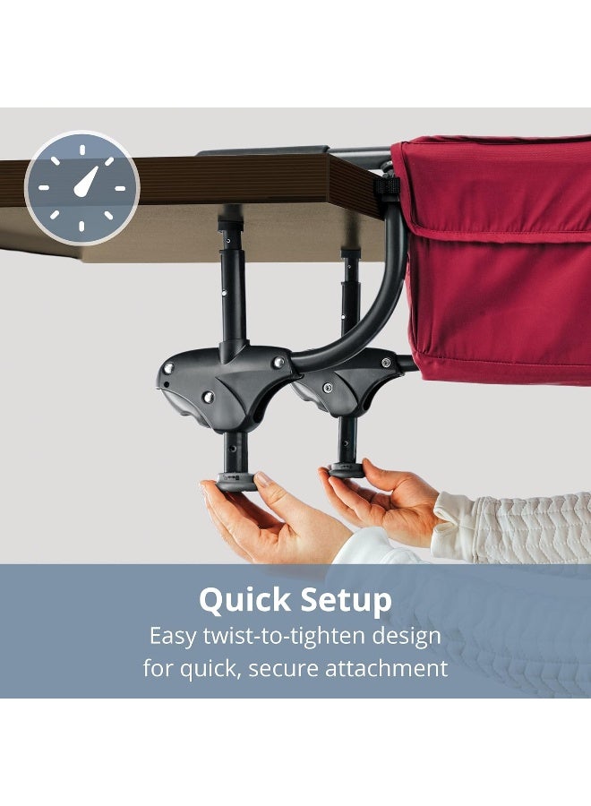 Chicco Caddy Hook-On Chair, Portable High Chair for Babies and Toddlers, for Children up to 37 lbs., Lightweight, Compact Fold | Red/Red - Image 3