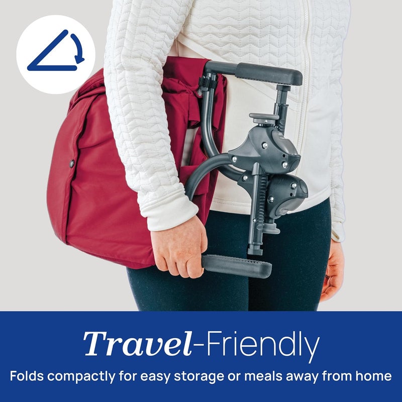 Chicco Caddy Hook-On Chair, Portable High Chair for Babies and Toddlers, for Children up to 37 lbs., Lightweight, Compact Fold | Red/Red - Image 4