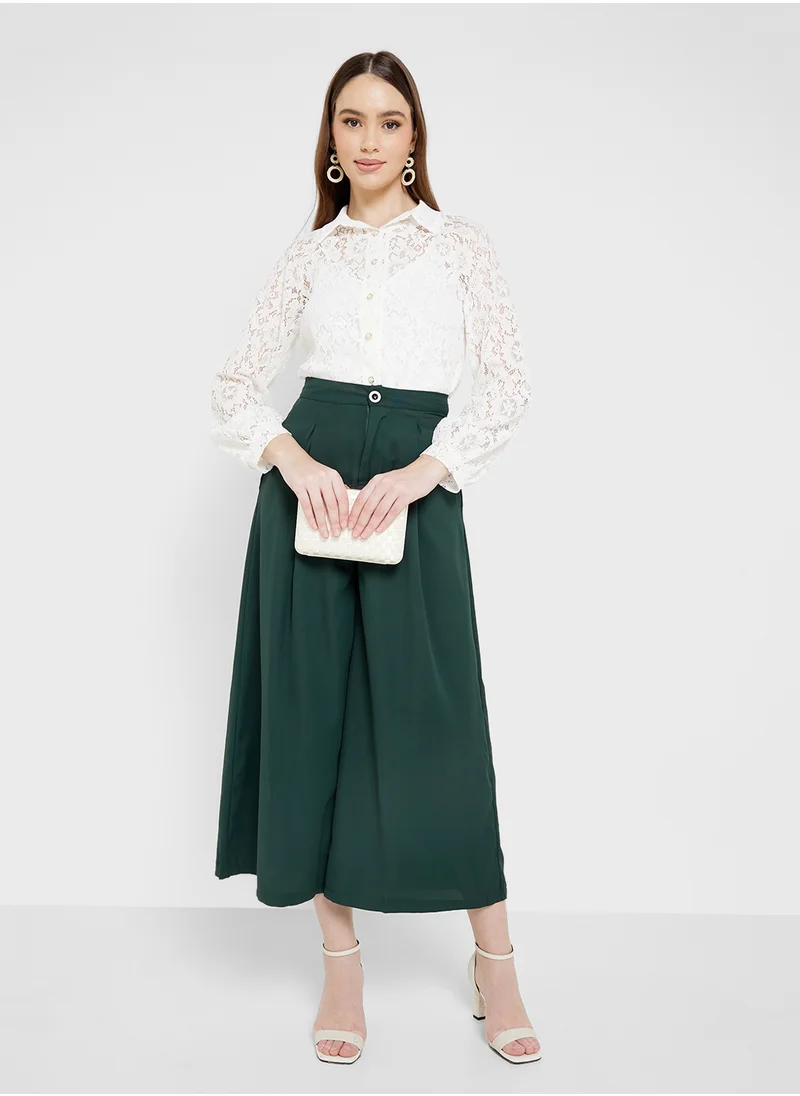 ELLA Lace Button Down Shirt