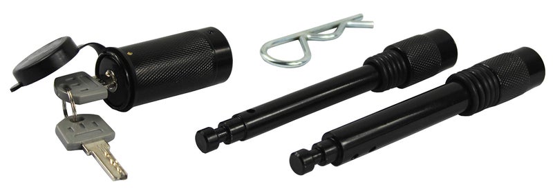 MaxxHaul 50151 Trailer Hitch Lock Pin Set 5/8 and 1/2 Inch with Locking System Anti-Rattle for 1-1/4" and 2" Class I,II,III,IV,V Hitches - Black Finish - Image 2
