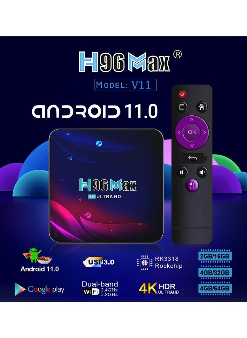 Generic TV Adapter Android TV Box H96Max Set Top Box Home TV Network Box  - Image 2