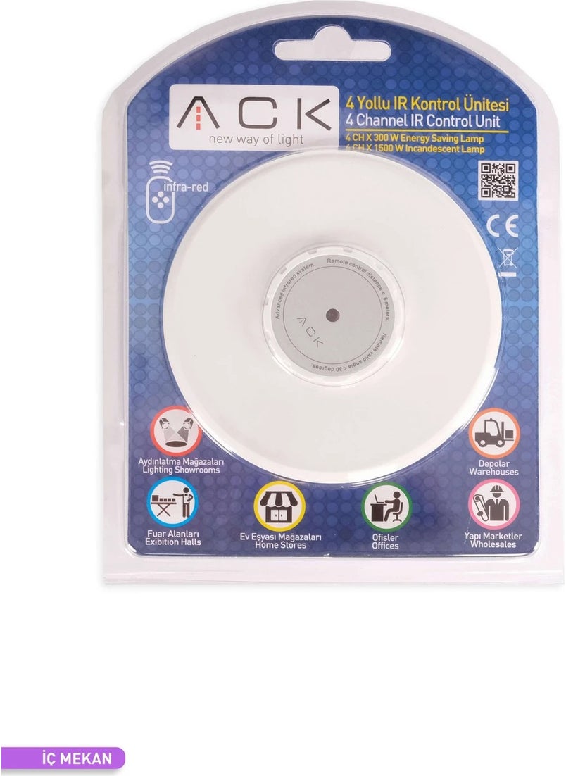 ACK 4 Way IR Infrared Control Unit White  - Image 1