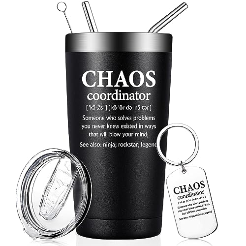 Fufandi Teacher Appreciation Gifts for Men Chaos Coordinator Tumbler  Boss Day Gifts for Women  Appreciation Thank You Birthday Gift for Women Coworker Nurse Teacher Manager Office