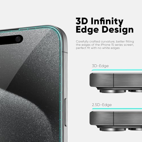 FLOLAB NanoArmour ONETIME PRO for iPhone 15 Pro Max Privacy Screen Protector, Anti-Reflective, 3D Edge-to-Edge, Anti-Spy Tempered Glass, Reinforced Edges, Durable, Smooth, Easy Install, Dust-Free - Image 2