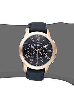 FOSSIL Men's Water Resistant Leather Analog Quartz Watch FS5237 - 44 mm - Blue  - Image 4