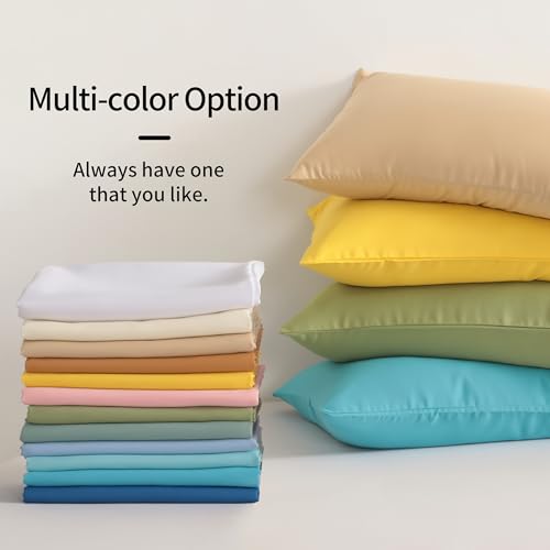 BEDSUM Microfiber King Pillowcases Set of 2, Soft Wrinkle Resistant and Easy Care Pillow Cases with Envelope Closure for Kids, 20x36 inches, Black - Image 5
