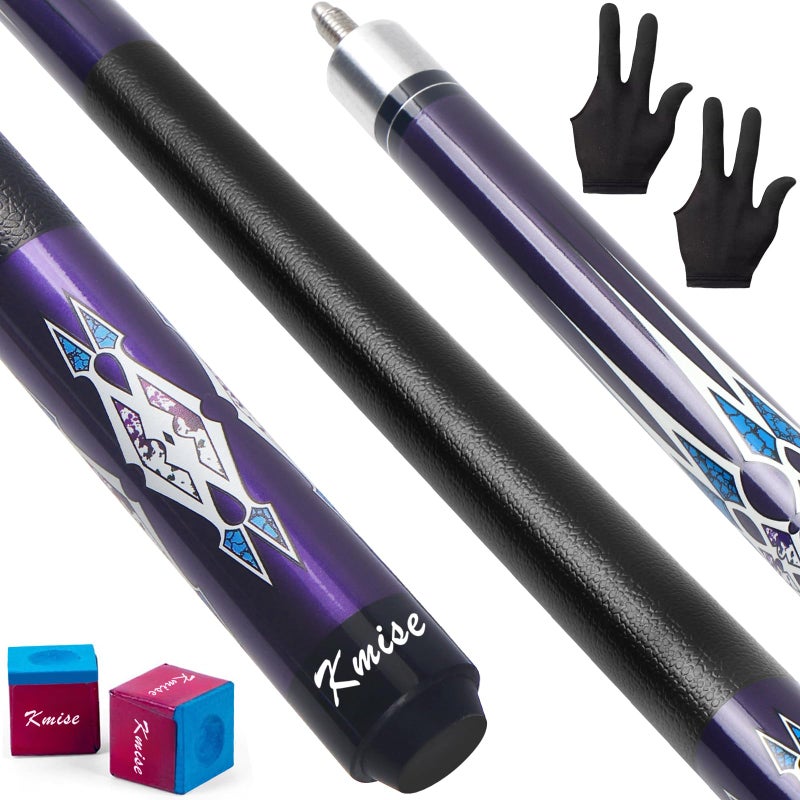 Kmise Pool Cue Stick 58 Inch Pool Cues 1821Oz Canadian Maple Professional Billiard Cues Sticks Pool Sticks for Adults Multiple Colors Purple 20 oz - Image 2