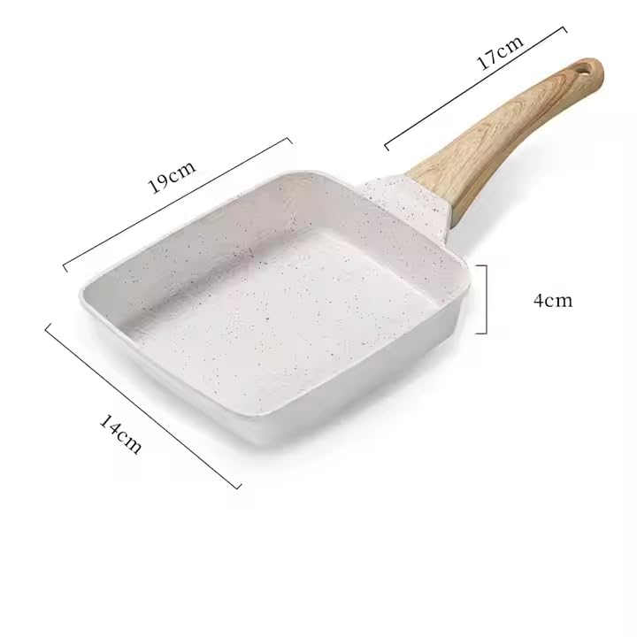 4tens Japanese Omelette Pan Non-Stick Tamagoyaki Pan Non-Stick Rectangular Frying Pan Sauté Pan Breakfast Pan Egg Frying pan Fried Egg Pan Skillet for Breakfast (Brakefast Pan) - Image 2