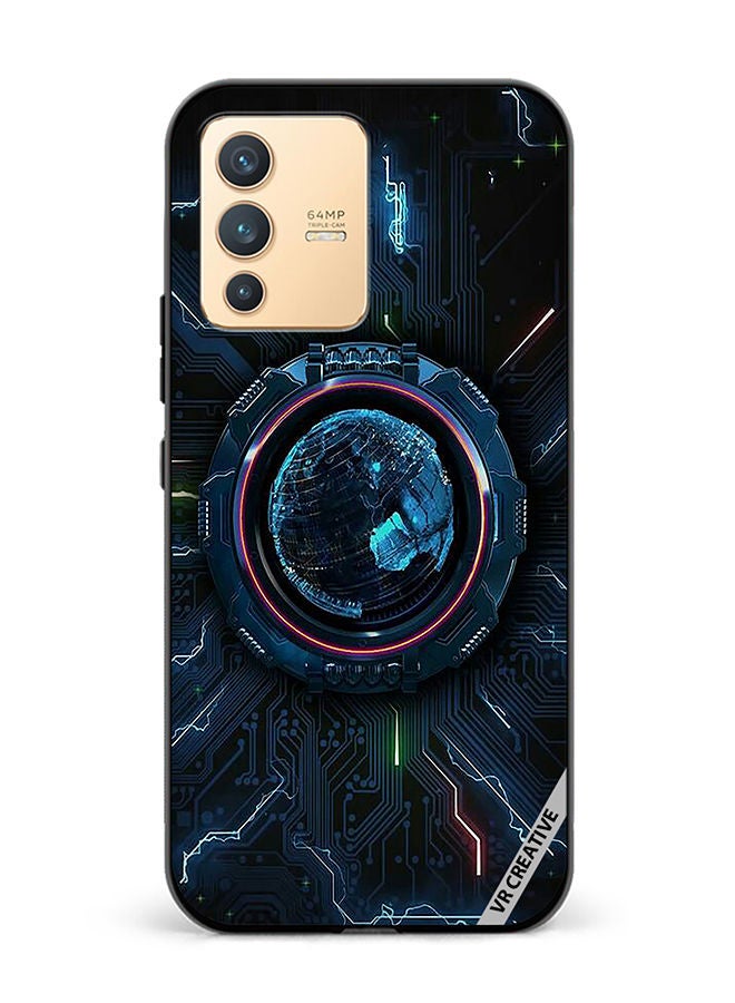 VR CREATIVE Protective Case Cover For Vivo V23 5G Rain meter Design  Multicolour - Image 1