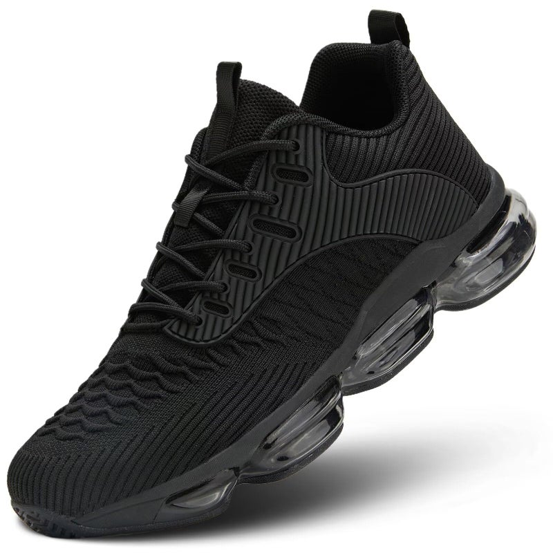 Kapsen Mens Running Shoes Air Cushion Tennis Walking Sneakers Casual Sport Gym Jogging All/Black 6.5 - Image 1