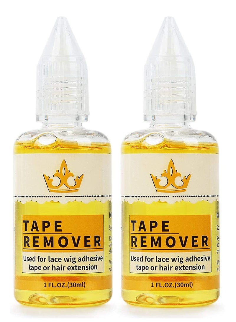 ELTRAZONE Tape in Extension Remover - Fast Acting Hair Extensions Hair Glue Lace Wig Glue Remover,Tape in Hair Extensions Adhesive Remover(Two Bottles) - Image 1