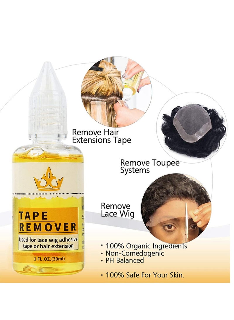 ELTRAZONE Tape in Extension Remover - Fast Acting Hair Extensions Hair Glue Lace Wig Glue Remover,Tape in Hair Extensions Adhesive Remover(Two Bottles) - Image 2