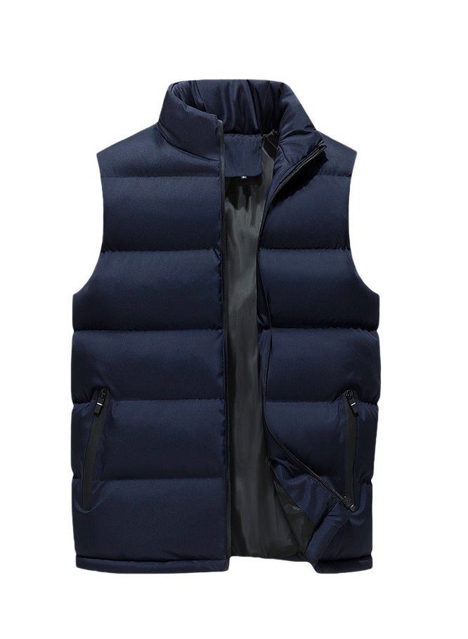 NIBEMINENT Lightweight Casual Down Jacket Winter Warm Vest black sleeveless jacket man without hood - Image 1