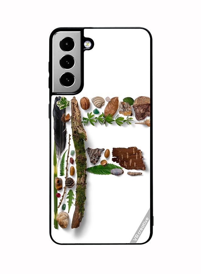 VR CREATIVE Protective Case Cover For Samsung Galaxy S21 FE 5G Alphabet F Design Multicolour - Image 1