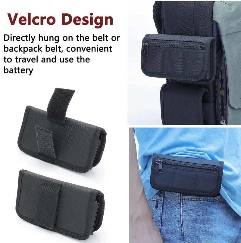 ALASKA ® DSLR Battery Holder Storage Case Cum Waist Bag (3 Pocket) Suitable for AA Battery and LP-E6/ LP-E17/ FZ100/ FW50/ F550, with Zipper Pocket for SD Card, Memory Card etc. - Image 5