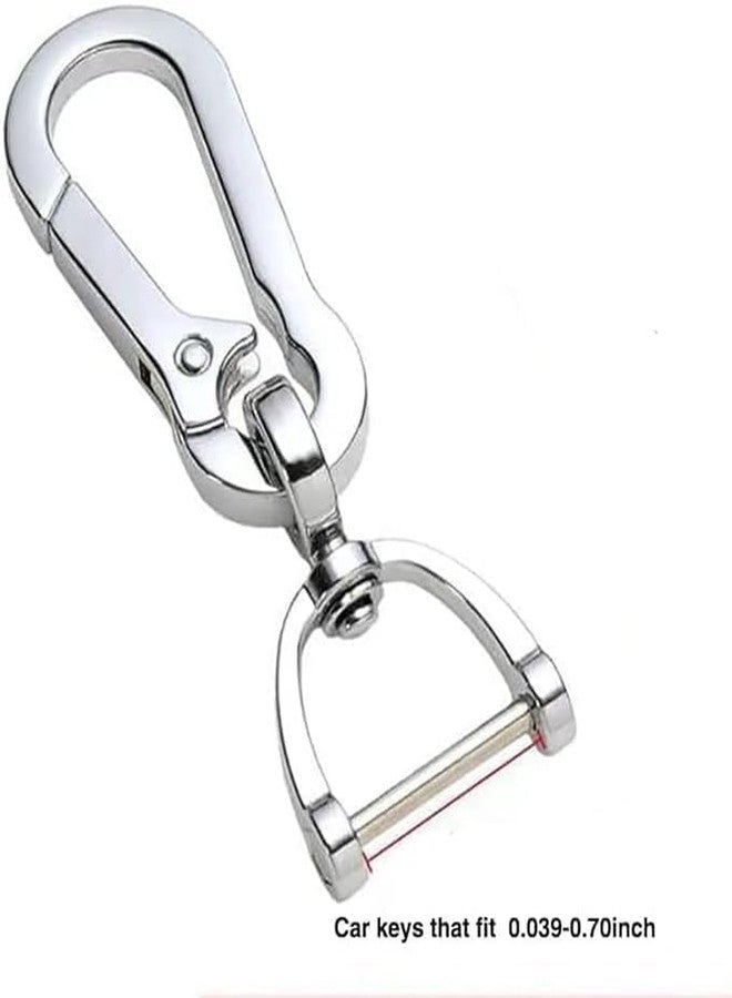 Stadash Anti-Lost Car Keychain with Phone Number Tag - Double Pendant Metal Keyring, Durable Hand-Woven Leather Strap for Car, Bike, Scooty, Office, and Home - Stylish Key Holder for Men and Women - Image 2