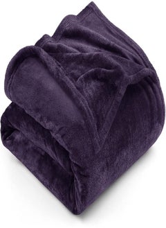 Utopia Bedding Utopia Bedding Fleece Blanket Queen Size Purple 300GSM Luxury Bed Blanket Anti-Static Fuzzy Soft Blanket Microfiber (90x90 Inches)  - Image 2