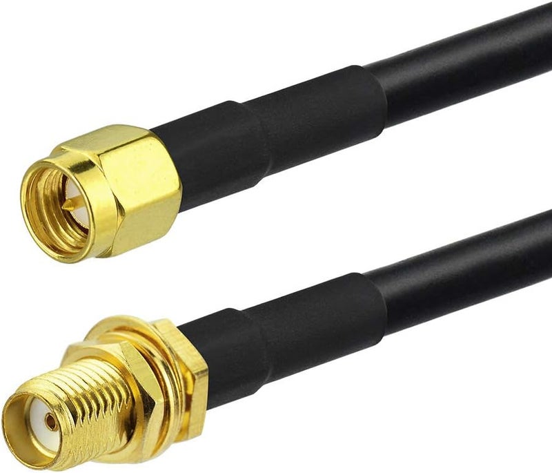 Superbat كابل محوري RG58 ذكر SMA إلى أنثى SMA بطول 10 أقدام + مجموعة محولات RF Coax 5 قطع، كابل SMA + مجموعة محولات SMA إلى SMA/RPSMA لراديو الهواة، جهاز التوجيه، هوائي الواي فاي، محول لاسلكي، إلخ. - Image 2
