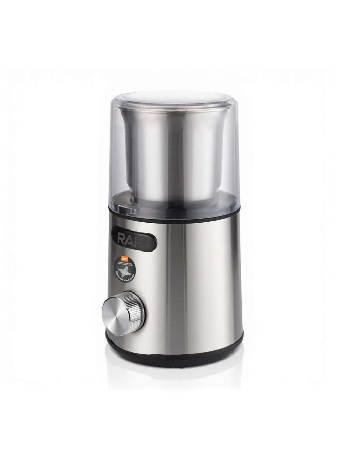 آر إيه أف مطحنة متعددة الوظائف من الفولاذ المقاوم للصدأ/80 غرام/4 شفرات/3 سرعات/400 وات/R.7107 - Image 1