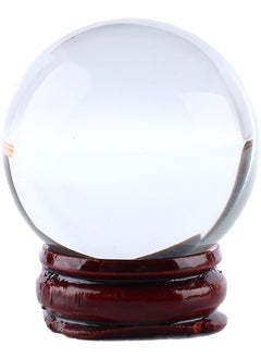Hilitand Clear Crystal Ball 40mm/1.6" Asian Rare Natural Quartz Clear Magic Crystal Ball Sphere with Stand Base,Transparent 