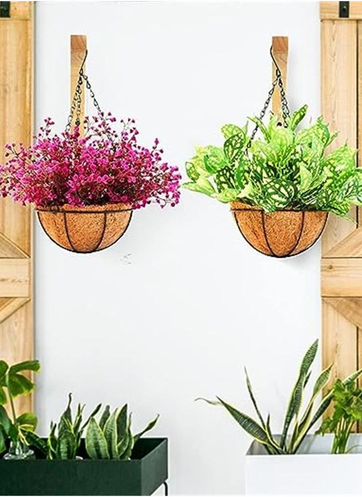 Generic - Plant Hanger, Wall Planters for Indoor Plants, Wooden Wall Mounted Hanging Plant Hooks, Basket Hooks for Lanterns, Flower Bracket, Wind Chimes, Decoration (2-Pack,8-Inch) - Image 1