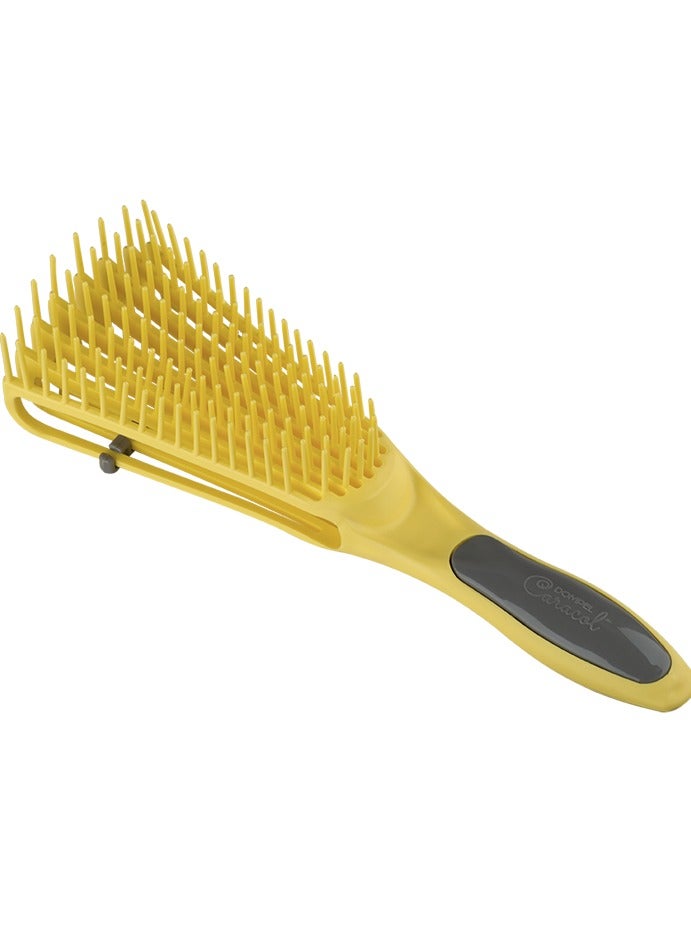 DOMPEL Silicone Styling Brush for Curly Hair – Yellow - Image 1