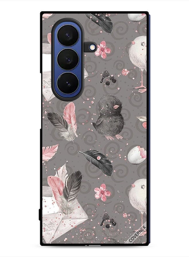 Covernex Samsung Galaxy Z Fold7 Protective Case Cover Feathers & Chicks - Image 1