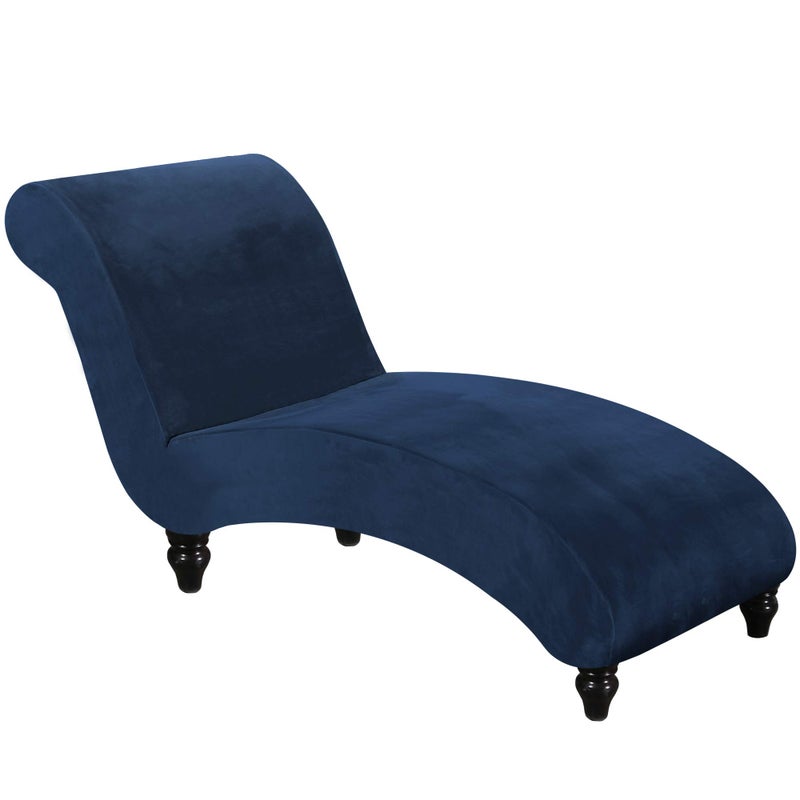 FantasDecor FantasDecor Chaise Lounge Slipcover Velvet Cover Luxury for Living Room Indoor Stretch Ultra Soft Machine Washable Navy 