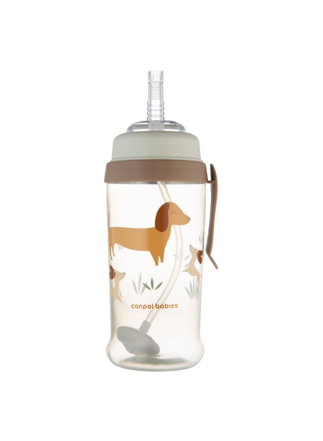 Canpol babies Non-Spill Sport Cup with Weighted Straw 350 ml DOGS - Image 2
