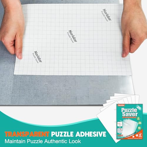 Nariolar UltraAdhesion Transparent Puzzle Glue Sheets 8 Puzzle Saver Sheets for Preserving Up to 1000Piece Jigsaws - Image 5