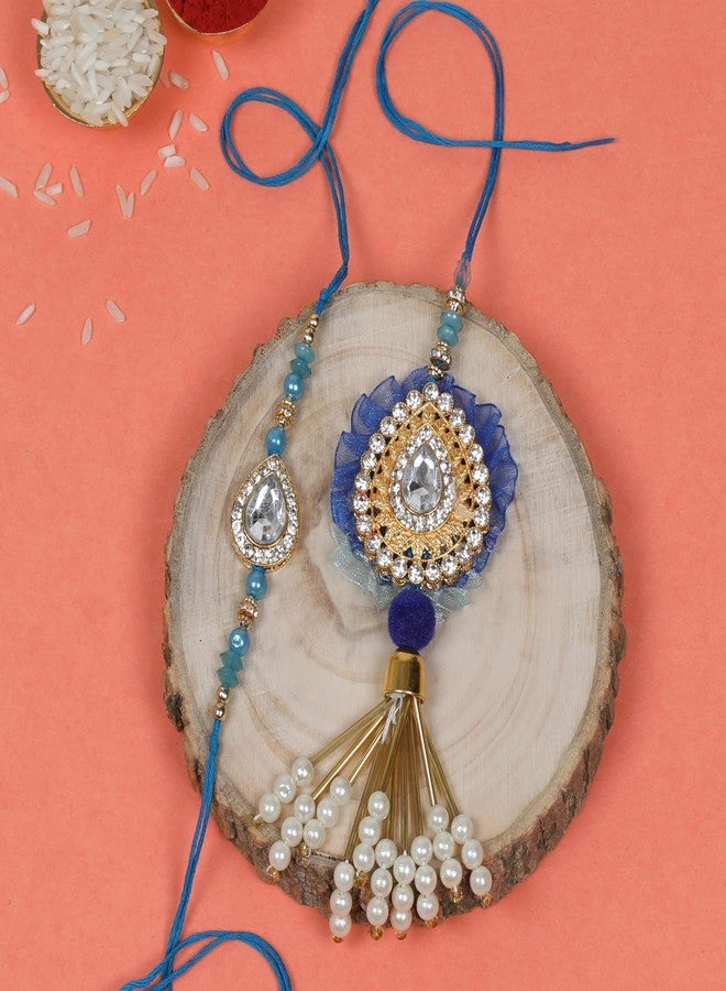 Kaameri Bazaar Scented Candles - Set of 6 jar Candle with Rakhi for Brother and bhabhi lumba, roli chawal and Greeting Card - Rakhi Gift for Brother and bhabhi - Image 5