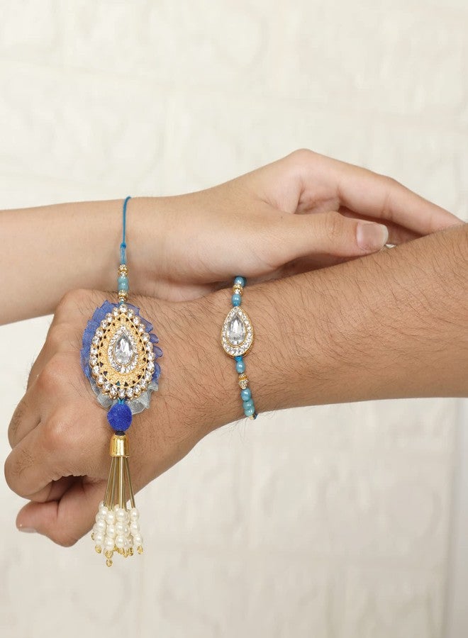 Kaameri Bazaar Scented Candles - Set of 6 jar Candle with Rakhi for Brother and bhabhi lumba, roli chawal and Greeting Card - Rakhi Gift for Brother and bhabhi - Image 2