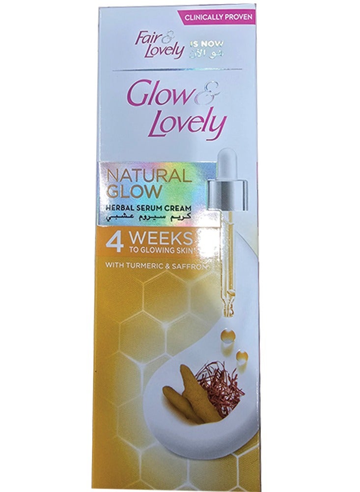 Natural Glow Herbal Serum Cream with Turmeric and Saffron