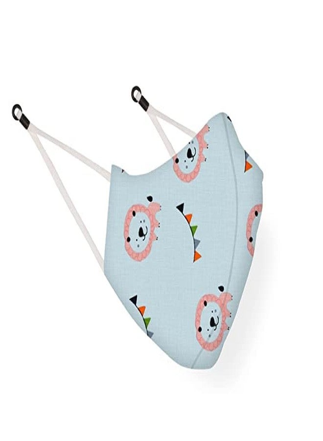 مابل قناع وجه قطني لطيف قابل لإعادة الاستخدام والغسل والتنفس من مابل للأولاد والبنات، مزود بحلقات أذن قابلة للتعديل وبدون صمام، متعدد الألوان (عبوة من 5 قطع) (للأعمار من 7 إلى 14 سنة) - Image 4