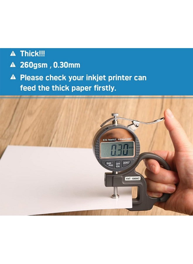 Uinkit 100 Sheets Heavyweight Thick Glossy Photo Paper 8.5x11 Inkjet 68lb 260Gsm DIY Greeting Card Placemat Craft Project Signage Christmas Poster 11.8Mil for Inkjet printer - Image 3