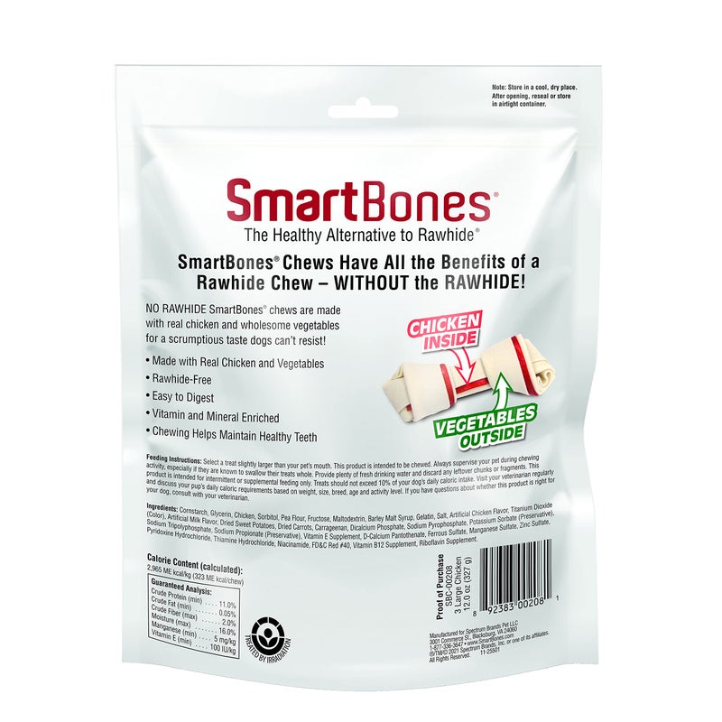 SmartBones Large Chews, Treat Your Dog to a Rawhide-Free Chew Made with Real Meat and Vegetables - Image 2