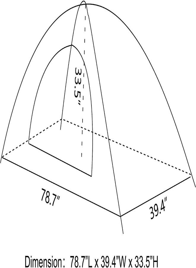 R RUNILEX خيمة التخييم المحمولة القابلة للطي من R Runilex (لون أخضر عسكري) (لشخصين) - Image 4