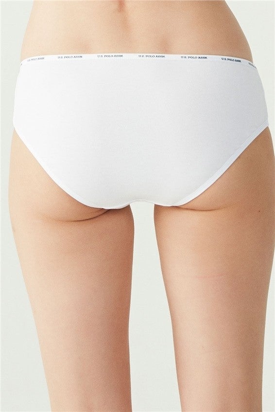 U.S. Polo Assn. 5-Pack Mixed Color Economic Pack Cotton Women's Briefs  - Image 2