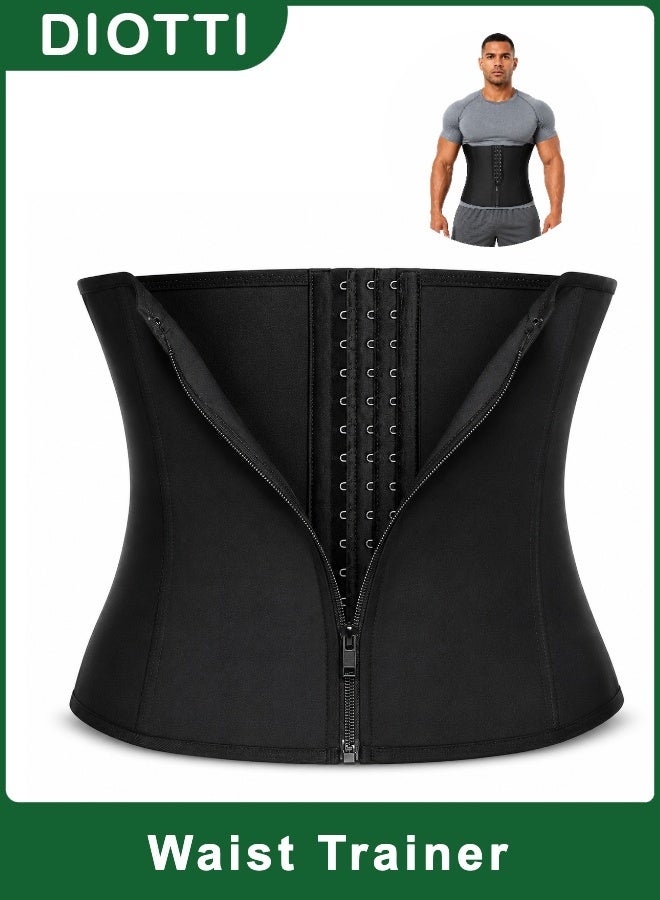DIOTTI Men's Waist Trainer, Tummy Control Shapewear, Sport Workout Girdle, Lumbar Support Belt, Breathable Body Shaper for Gym, Running, Daily Use (L SIZE) - Image 1