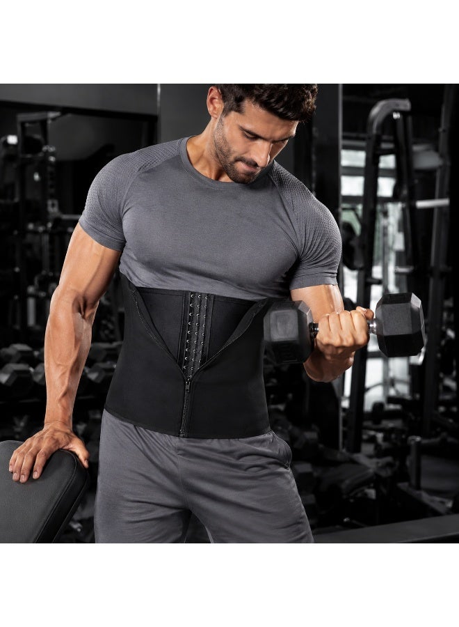 DIOTTI Men's Waist Trainer, Tummy Control Shapewear, Sport Workout Girdle, Lumbar Support Belt, Breathable Body Shaper for Gym, Running, Daily Use (L SIZE) - Image 4