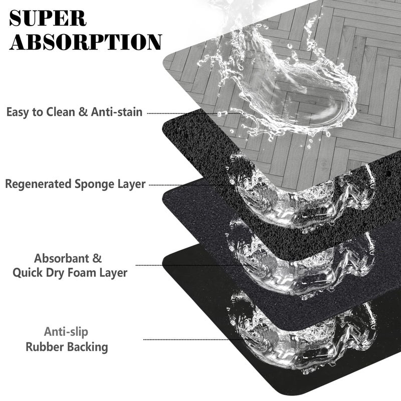 Ayiashiab Dog Food Mats for Floors Absorbent, Pet Cat Food Mat - Quick Dry Dog Bowl Mats for Food and Water, Eco-Friendly Boho Pet Supplies - Image 3