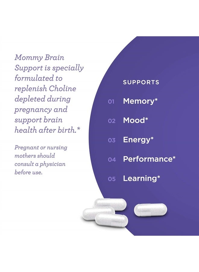 VitaminIQ Mommy Brain Postnatal Supplement (60 Capsules) for Cognitive Health, Mood, Energy with GPC and CDP Choline, Phosphatidylserine, Omega-3 DHA - Image 1