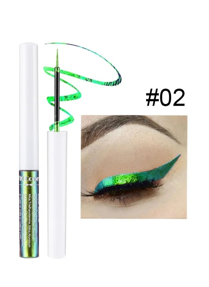 Fit Colors Shiny Metallic Eyeshadow Liner Chameleon Multi Chrome Eyeliner Liquid Pearl Gloss Color Aurora Eyes Makeup Glitter Pigment (1Pc)  - Image 1