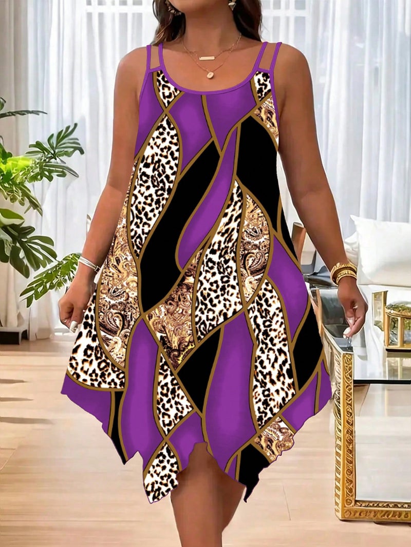 Plus Size Printed Patchwork Dress African Style Women Maxi Dress - Image 4