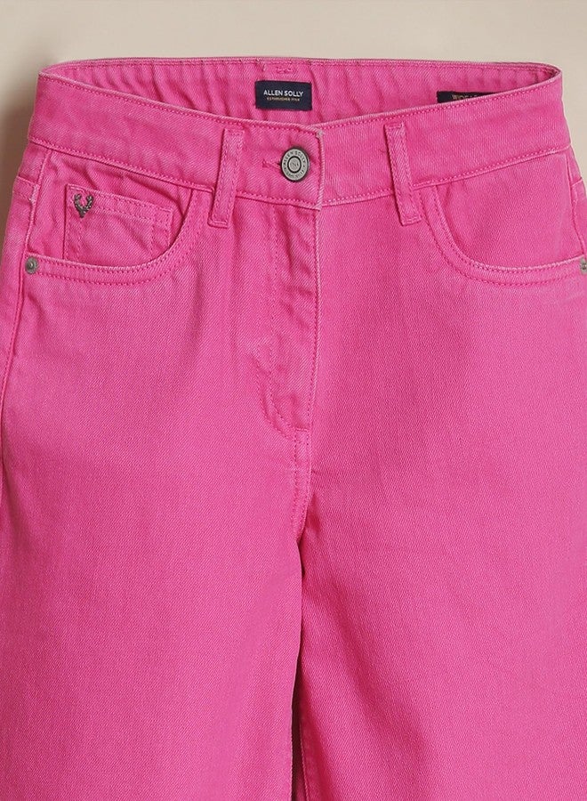 Allen Solly Girl's Regular Jeans (AGDNEWLFO35189_Pink - Image 3