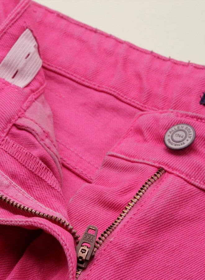 Allen Solly Girl's Regular Jeans (AGDNEWLFO35189_Pink - Image 4