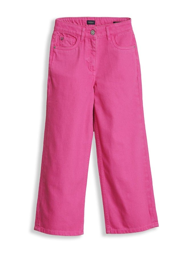 Allen Solly Girl's Regular Jeans (AGDNEWLFO35189_Pink - Image 1