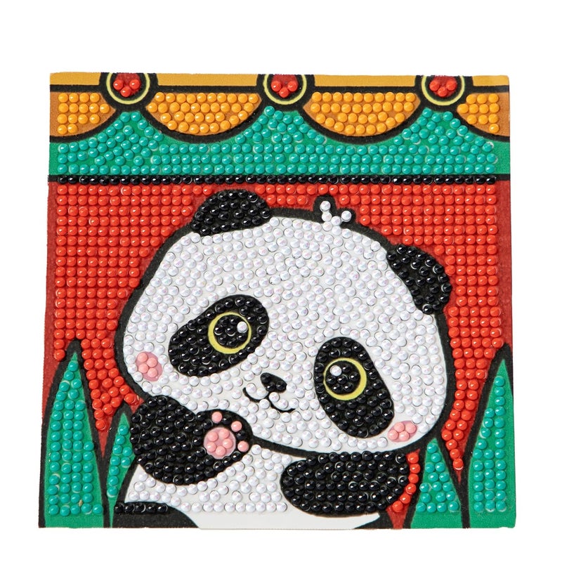 UMAI Diamond Painting Kit 13x13cm DIY Craft Kit for Kids 612 Age Group Art and Craft Kit Craft Materials Home Decor Items Indoor Art Kit for Girls Boys Birthday Gift for Girls Panda - Image 2