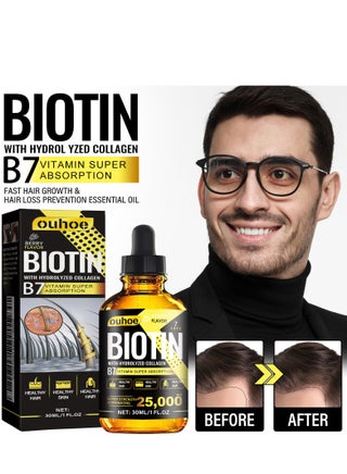 Biotin With Hydrolyzed Collagen B7 Vitamin Super Absorption,Fast Hair Growth & Hair Loss Prevention Essential Oil 30ml - pzsku/Z97C8A55855032935CB25Z/45/_/1720079673/3bf3261e-2ba9-4bbe-b73c-9c6f57e575d3