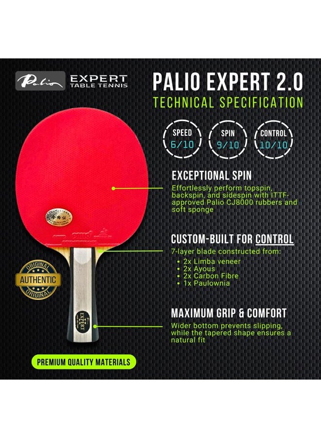 Expert Table Tennis مضرب تنس الطاولة باليو إكسبيرت 2 وحافظة - Image 3